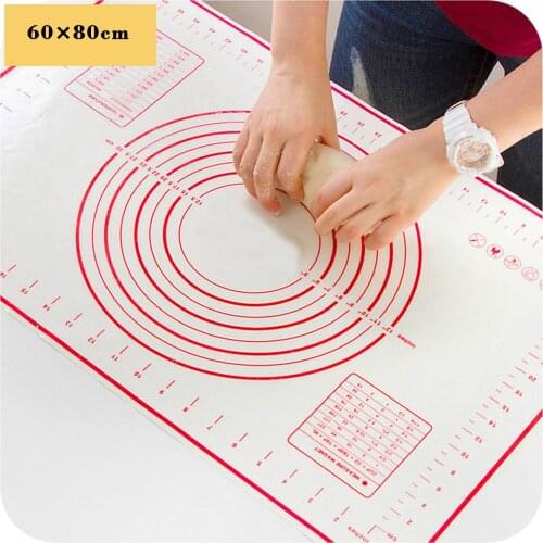 Rolling Dough Mat Silicone Large Non-Stick Baking Pad Sugarcraft Fondant Cake Pastries Holder Pizza Cookie Maker Kitchen Tool