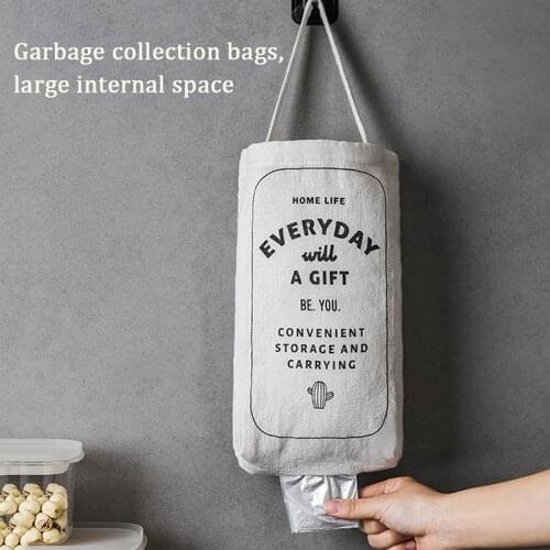 Garbage Bags Storage Rack Home Hanging Environmental Garbage Storage Bag Wall-Mounted Debris Storage Bag Kitchen Organizer