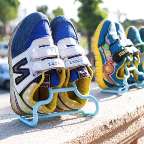 2pcs / set multifunctional shoes hanging shelf laundry paper clips shoe rack rack hanger children kids storage wardrobeorganizer