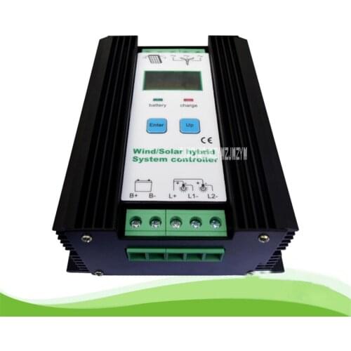 High-quality JW2460 Wind Solar Hybrid Controller LCD Fan 12V/24V 600W+ Solar Module 600W Intelligent Hybrid Charge Controller