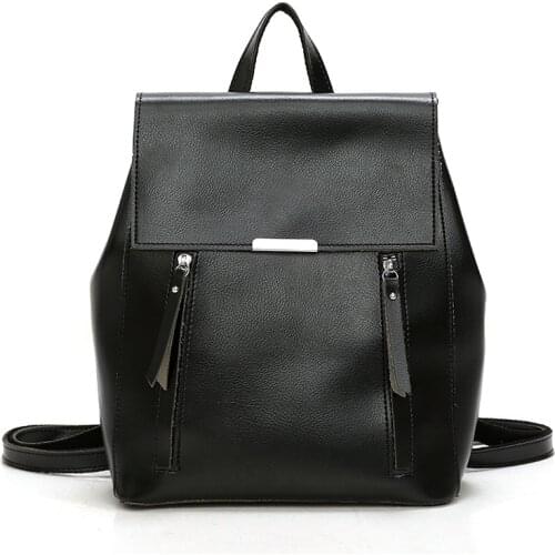 High Quality Women Leather Backpacks Female Shoulder Bag Sac a Dos Travel Ladies Bagpack Mochilas School Bags For Girls C1215