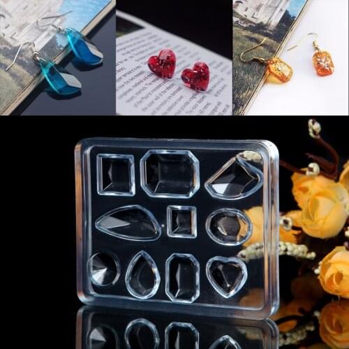 DIY jewelry tool Geometric Jewelry Mold Pendant Earring Silicone Resin Craft Making Tool Handmade