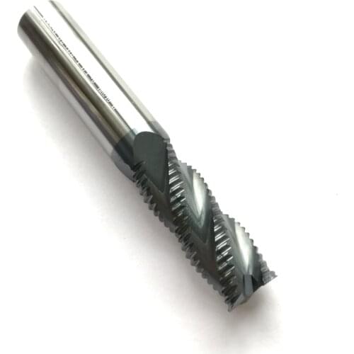 1pc 12mm 3 Flutes HRC45 Tungsten Carbide roughing End Mills Spiral Bits CNC Router Bits D12*45*D12*100