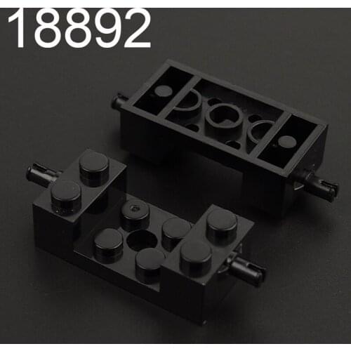 10PCS 18892 Hinge Brick 2x4 with Wheels Holder with Building block accessories parts MOC DIY Education Build Toys Brick