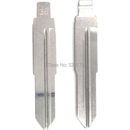 10pcs/lot Middle Slot NO.36 Folding Flip Car Key Blank Uncut Key Blade 36# For Tucson New Chery Chery A5 Tiggo