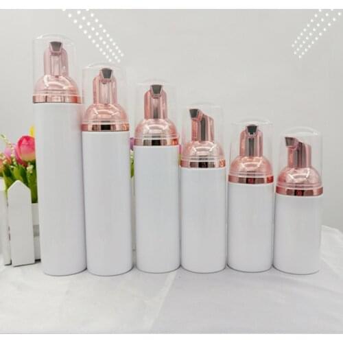 10pcs Plastic Foamer Pump Bottle Refillable Empty Cosmetic Bottle Cleanser Soap Dispenser Foam Container 30/50/60/70/80/100ml