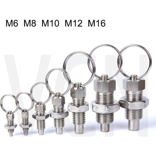30/50/100PCS, Wholesale! Spring Pins,Indexing Plungers,Return Type,Index Bolts,,M6M8M10M12 M16 Locking Spring Screw, Spring Plun