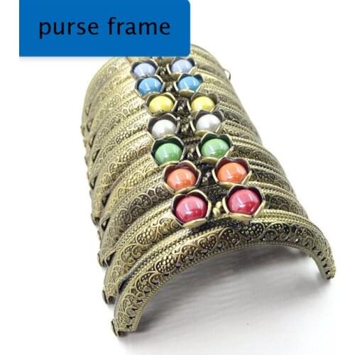 8.5cm women semi round knurling purse frame DIY coin bag making metal clasp sewing accessories 10pcs/lot candy kiss buckle
