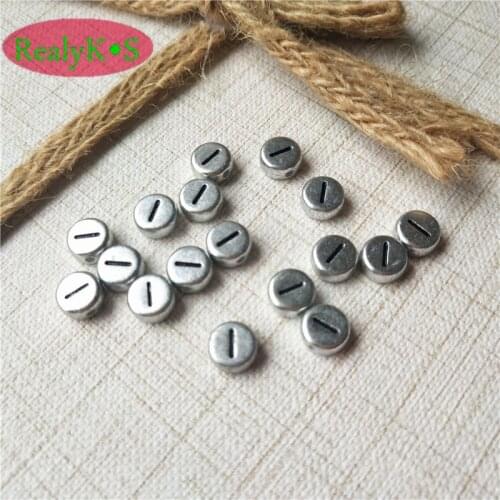 Free Shipping 4*7MM 500pcs 3600pcs Flat Coin Round Silver Alphabet Beads DIy Jewelry Findings Plastic Letters Beading Beads