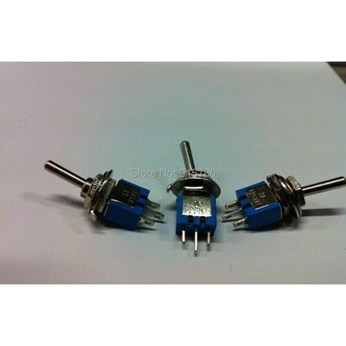 Free shipping SMTS-102 toggle switch, 3 feet 2 files miniature toggle, 5MM toggle switch