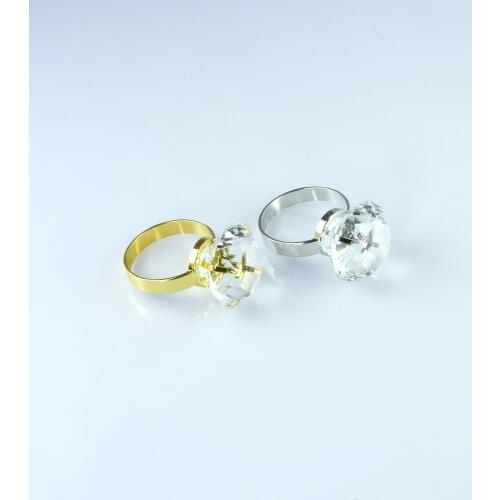Free Shipping Clear Diamond Napkin Ring 4Pcs