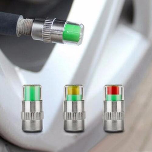 Tire Pressure Monitor Pressure Gauge Cap Sensor Indicator Alert Monitoring Valve Stem Cap Tools Kit 2.0/2.2/2.4 Bar 30/32/36 PSI