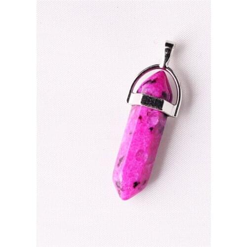 Druzy Trendy fashion jewelry Natural Stone necklace Purple aventurine Anyolite mauve GoldenSandStone balmatin opal kolye