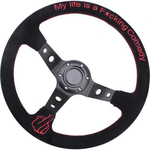 Exquisite Sturdy Car Replacement Racing Steering Wheel Flannel Steering Wheel Fine Workmanship for Boat