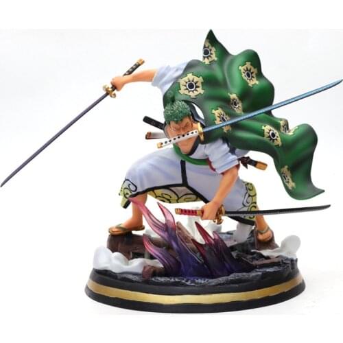 Anime One Piece Roronoa Zoro Kimono Ver. GK PVC Action Figure Statue Collectible Model Big Size One Piece Zoro Toys Doll 31cm