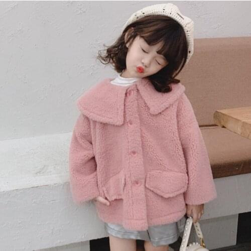 Winter Baby Girls Faux Fur Coats Fashion Kids Fleece Warm Jackets For Party Children Toddler Outerwear Clothes Chirstmas Gifts