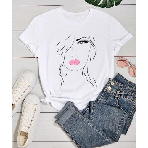 GGRIGHT Summer Tops Women T shirt Cotton White Loose Short Sleeve Oversize T-Shirt Woman Kawaii Print Korean Clothes