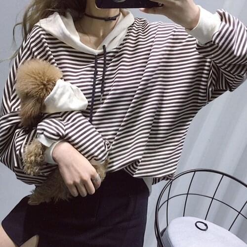 Miflame Family Small Dog Hoodies For Dog Clothes French Bulldog Chihuahua Clothes Stripe Dog Sweatshirt Patchwork Pet Clothes