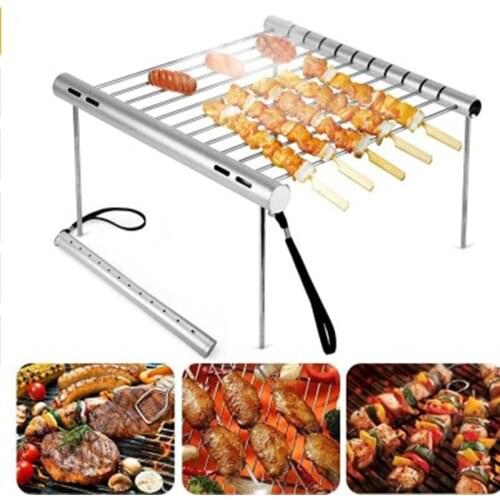 Mini BBQ grill For Outdoor CampingFolding BBQ Grill Mini Pocket BBQ Grill Barbecue Accessories For Home Park Use