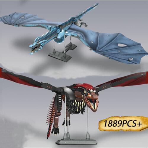 New Creator Series The Ice Dragon Model Building Blocks Set Classic MOC Ideas Education Toys for Children Action Figure