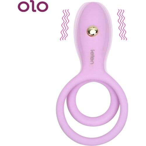 OLO Clitoris stimulation Vibrator Penis Rings Delay Ejaculation Male Masturbation Sex Toys for Men