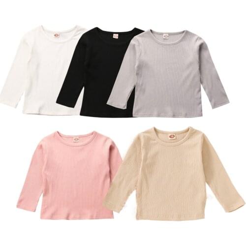 2020 Autumn Winter Toddler Kids Boys Girls Knitted T-Shirts Tops Long Sleeve T Shirt Pullover Sweaters Childrens Clothing