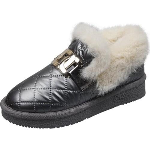 Personalized flat boots, fashion casual boots, low-cut warm boots