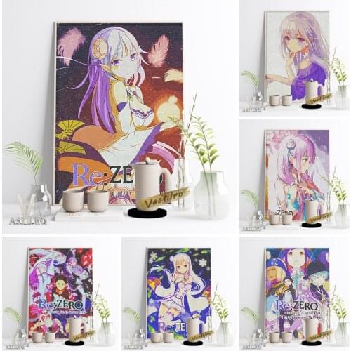 Re:Zero-Starting Life In Another World Hot Cartoon Manga Poster Japan Anime Print Art Canvas Painting Home Decor Wall Picture