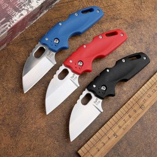Mini portable folding kitchen fruit knife AUS-8A steel blade nylon fiberglass handle camping hunting self-defense EDC tool