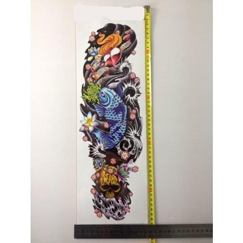 HOT SALE Whole Hand Tattoo Sticker with Blue Fish Beauty cool Temporary Tattoo
