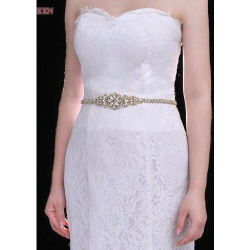 TOPQUEEN S489 Ornaments for Party Dresses Decorative Belt Bling Bridal Belts Womens Rhinestone Belts for Dress Belts Party