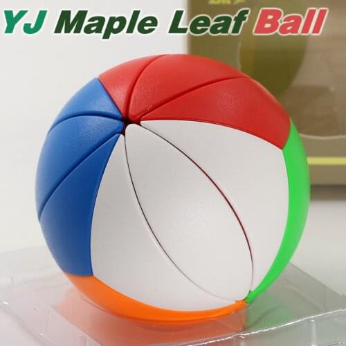 Magic Cubes Puzzle YongJun YJ Maple Leaf Skew Yeet Ball Anti Stress Round Shape Professional Colorful Educational toy game cubo