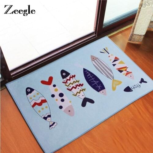 Zeegle Cartoon Floor Mats Living Room Carpet Entrance Door Soft Kids Bedroom Rug Bathroom Carpet Home Decor Mat