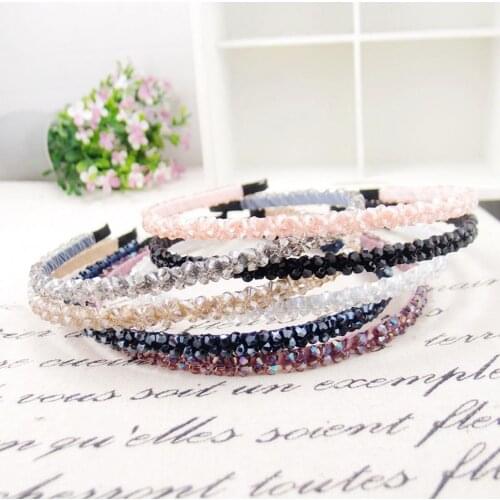 Women Shiny Luxury Rhinestone Hair Band Diamond Hair Hoop Hair Bows for Women Crystal Headbands Headwear Girls Hair Accessories