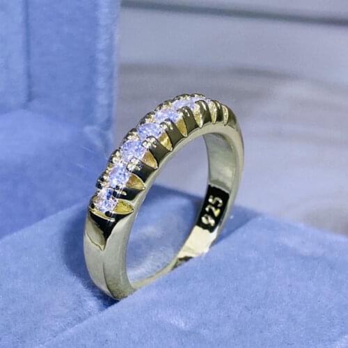 Office Lady Accessories Rings Golden Color Halo Micro Paved Casual Style Female Jewel With High Quality C2112