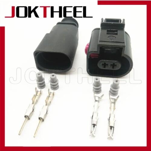 1-20 sets kit 1.5mm 2 pin male female auto Sensor plug ignition coil connector for Audi VW EOS Golf 1J0973802 1J0973702