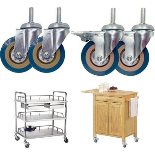 1PCS 3/4inch PVC Universal Wheel Furniture Caster Heavy Caster For Carts Workbench Home Accessories