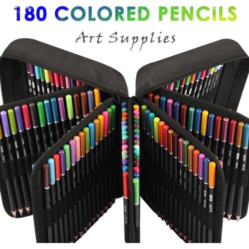2021 New 180 Color Oily Color Lead Set Professional Art Color Pencil Hand-painted Graffiti Painting Set Art Supplies Gift Set