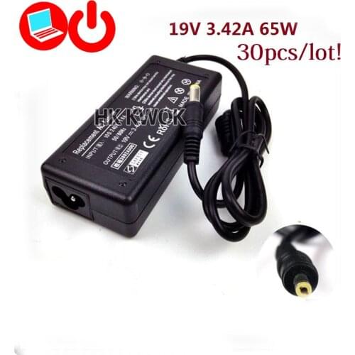 30pcs/lot 19V 3.42A 5.5*1.7mm AC Adapter Laptop Charger For acer aspire 3020 5020 Power Supply Notebook Laptop Adapter Charger