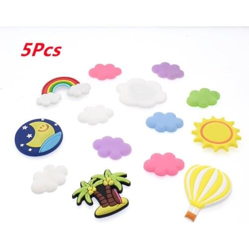 5Pcs Free Refrigerator Magnets Resin Cartoon Cute Cloud Fridge Magnet Sticker Message Kids Gifts Home Christmas Decoration