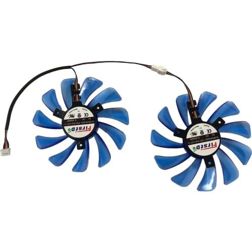 2pcs/Set 95mm FDC10U12S9-C CF1010U12S Alternative GPU Video Card Fan For XFX RX580 HIS RX 580 IceQ Graphics Cooling