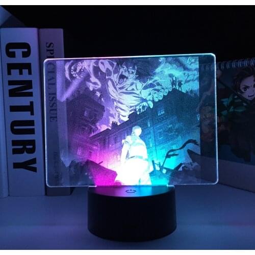 Anime Attack on Titan Colorful Two Tone Lamp for Kid Birthday Gift Bedroom Decor Manga AOT Attack on Titan Two Tone LED Light