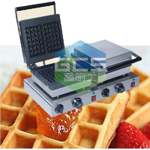 Free shipping Electric double head Belgium waffle maker square waffle machine 110v 220v