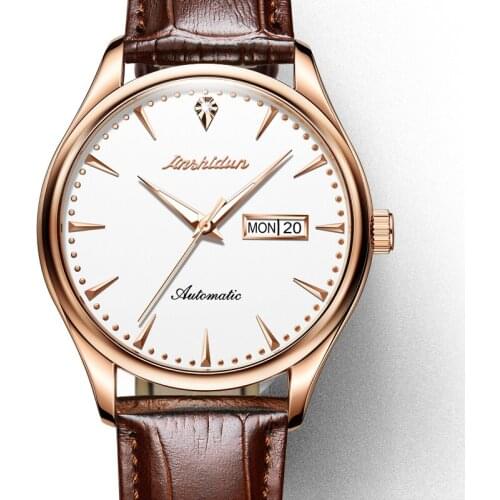 Men Watch NH36 Automatic Movement Fashion Business Mechanical Wristwatches Sapphire Leather Strap Men Waterproof Watches Reloj