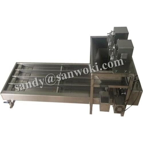 Stainless steel four-row automatic donut machine Electric Donut Making Machine circle donut cake maker with fryer