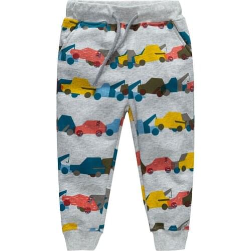 Jumping Meters Trailer Printed Boys Cotton Pants Children Trousers 2018 Autumn Winter Baby Clothes Sweaterpants Kids Leggings