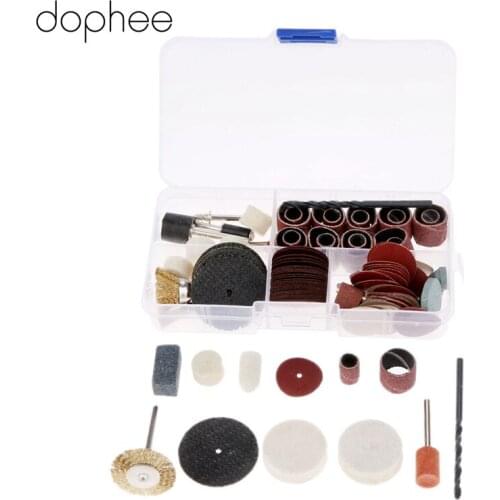Dophee 106Pcs Dremel Accessorie Electric Drill Engraving Grinding Polishing Pad Cutting Sanding Cleaning F Rotary Tool Fit Power
