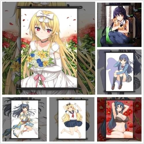 Pictures Scroll Modern Arifureta Shokugyou De Sekai blue Wall Art Canvas Poster Solid PVC Hanging Painting Print Home Decoration