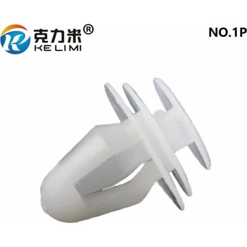 KE LI MI NO.1P Plastic Interior Door Trim Panel Fastener Clips All Car Universal 9mm White Buckle
