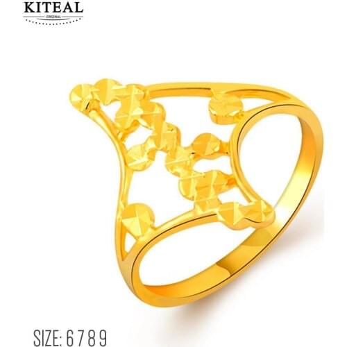 KITEAL best friends 24k gold color size 6 7 8 9 ring for women personality men ring collier plastron femme